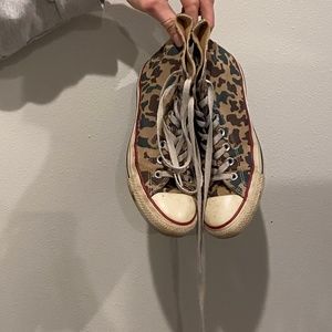 Camouflage Converse High Tops - 8.5 women's/6.5 mens